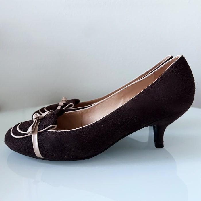 Dumond ruskeat kitten heel mokkanahka-avokkaat