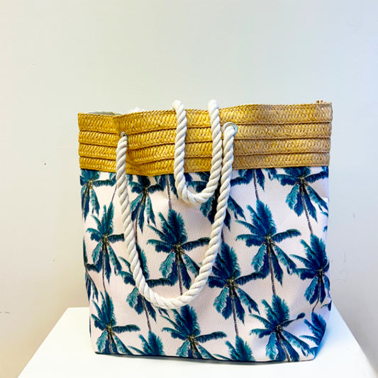 Ihana lomakassi - palmuprintti rantakassi